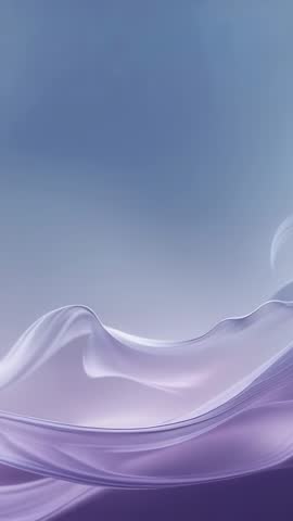 Undulating Abstract Wave Flowing Over Soft Blue-Purple Gradient Vertical Loop