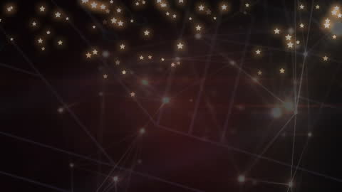 Starry Sky with Network Connections Background Animation