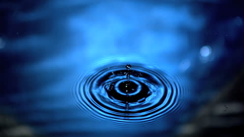 Mesmerizing Water Droplet Creating Ripple Effect