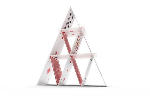 transparent 3d structure of card castle balancing - Download Free Stock Videos Pikwizard.com
