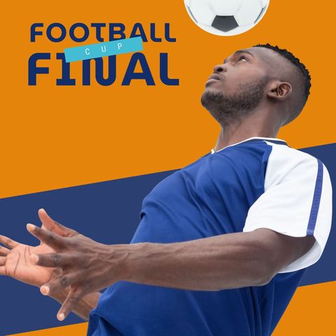 Excited African American Player Heading Football during Cup Final - Download Free Stock Templates Pikwizard.com