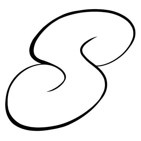 fluid hand-drawn s curve on transparent background - Download Free Stock Videos Pikwizard.com
