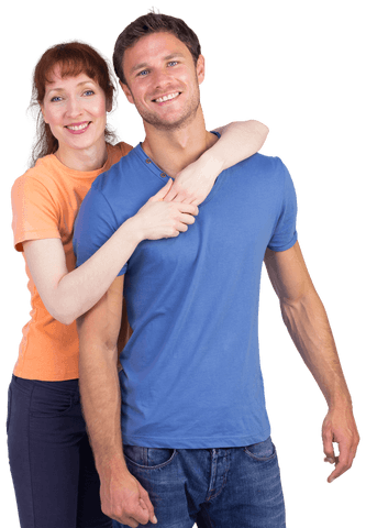 happy couple smiling embracing each other with transparent background - Download Free Stock Videos Pikwizard.com