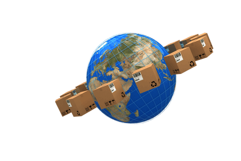 transparent world connected by parcel boxes linking global trade - Download Free Stock Videos Pikwizard.com