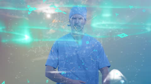 Healthcare Technology and Global Data Processing Concept