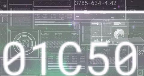 Digital Data Processing and Global Connectivity Abstract Background