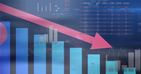 Financial Decline Indicated by Decreasing Market Trends - Download Free Stock Images Pikwizard.com