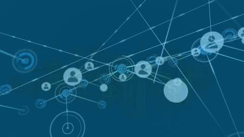 Digital Network Interface with Global Connections in Abstract City