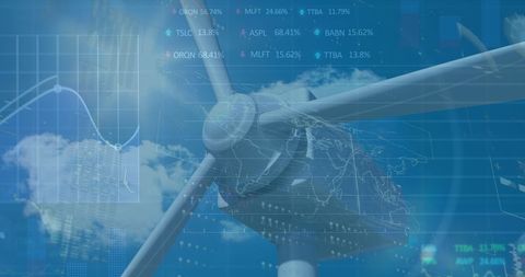 Financial Technology Interface Merging with Renewable Energy Concept