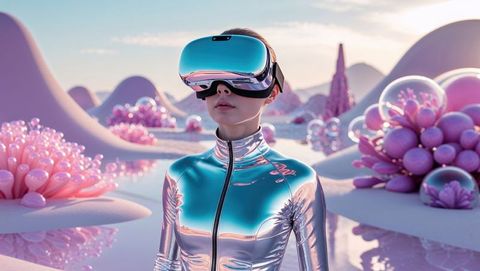 Futuristic Explorations with VR in Abstract Sci-Fi Environment