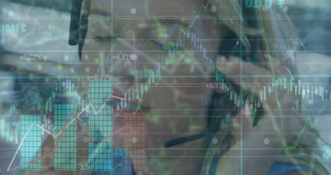 Businesswoman Analyzing Digital Financial Data on Phone