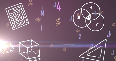 math geometry symbols on purple chalkboard - Download Free Stock Images Pikwizard.com