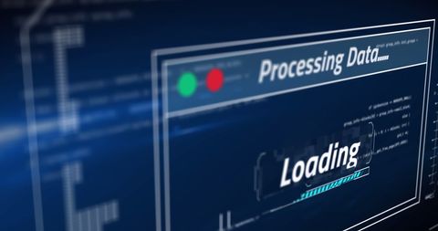 Digital Loading Screen with Data Processing Interface - Download Free Stock Images Pikwizard.com