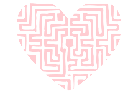 Pink Heart-Shaped Labyrinth on Transparent Background for Valentines - Download Free Stock Videos Pikwizard.com