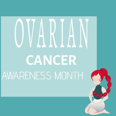 Ovarian Cancer Awareness Graphic with Serene Woman - Download Free Stock Templates Pikwizard.com