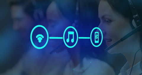 Tech Support Specialists Engaged in Multimedia Solutions