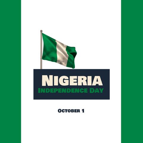 Nigeria Independence Day Celebration Poster with National Flag - Download Free Stock Templates Pikwizard.com