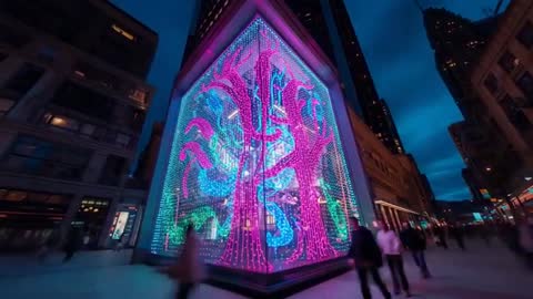 Dynamic Urban Light Installation Illuminates Night Street Life