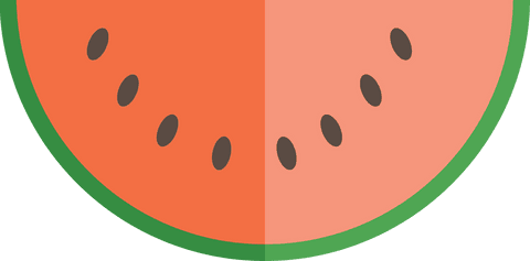 Transparent Vector Illustration of Half Watermelon - Download Free Stock Videos Pikwizard.com