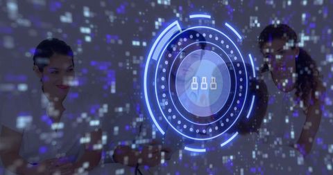 Innovative IT Team Analyzing Digital Network with Holographic Display - Download Free Stock Images Pikwizard.com