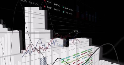 Digital Interface with Data Processing and Business Analytics - Download Free Stock Images Pikwizard.com