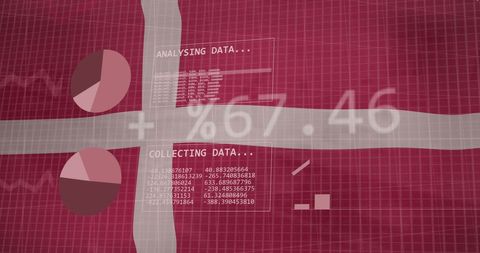 digital data analysis overlay on waving danish flag - Download Free Stock Images Pikwizard.com
