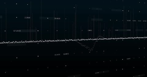 Digital Graph Representation with Floating Data Points on Black Background - Download Free Stock Images Pikwizard.com