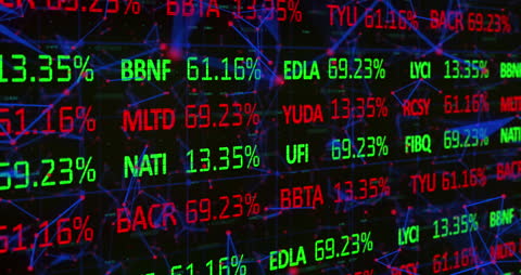 Animated Financial Data Display With Digital Connections
