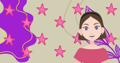 Cartoon Woman Discussing Mentoring Month Celebration