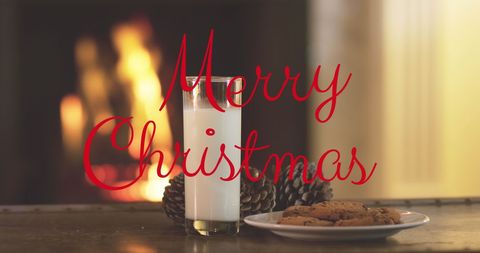 Warm Christmases with Milk, Cookies and Fireplace