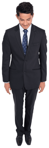 Happy Biracial Businessman in Suit Transparent Image Isolated