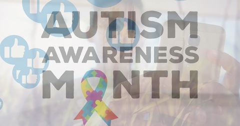 Autism Awareness Month Concept with Media Symbols - Download Free Stock Images Pikwizard.com