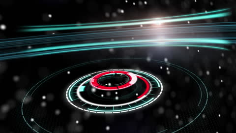 Futuristic Digital Interface with Circular Scanning Technology