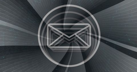 Digital Email Icon on Abstract Grey Background - Download Free Stock Images Pikwizard.com