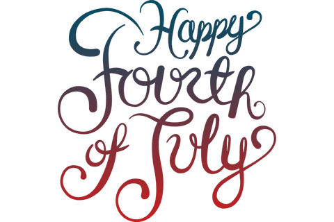 Happy Fourth of July Text with Bold Calligraphy Sample on Transparent Background - Download Free Stock Videos Pikwizard.com