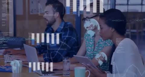 Team Analyzing Data Visualization in Modern Business Environment