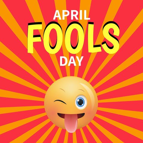 vibrant april fools day design with playful winking emoji - Download Free Stock Templates Pikwizard.com