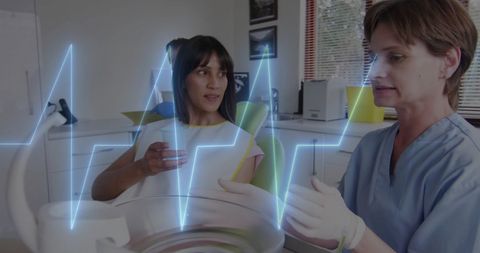 Healthcare Professionals Analyzing Patient Data in Clinic