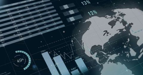 Global Business Analytics and Data Visualization Interfaces - Download Free Stock Images Pikwizard.com