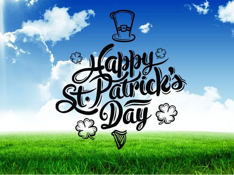 St. Patrick's Day Greetings on Green Meadow Background - Download Free Stock Templates Pikwizard.com
