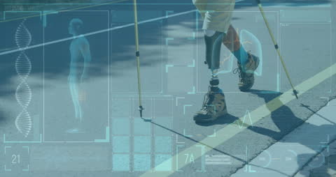 Digital Biomechanical Analysis of Prosthetic Athlete Walking