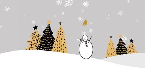 Festive Snowman and Snowflakes for Holiday Celebration - Download Free Stock Images Pikwizard.com