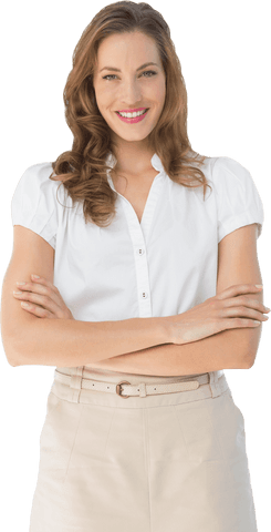 Transparent Confident Businesswoman Portrait Arms Crossed - Download Free Stock Videos Pikwizard.com