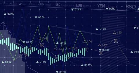 Digital Financial Data Analysis on Dark Background - Download Free Stock Images Pikwizard.com