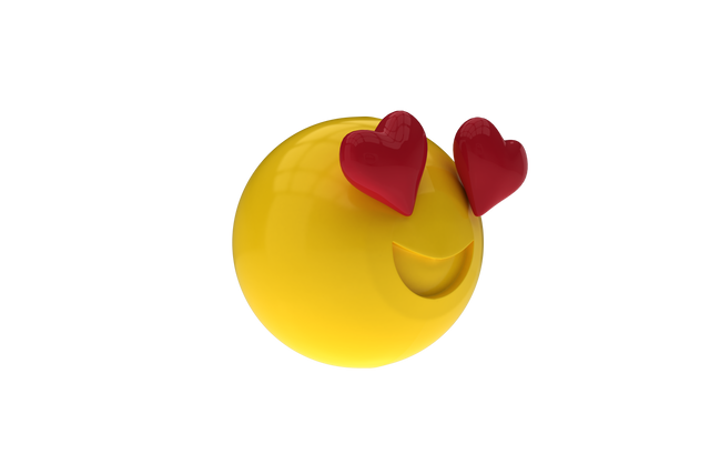 3D Smiling Emoticon with Heart-shaped Eyes on Transparent Background - Download Free Stock Videos Pikwizard.com