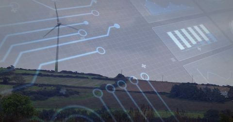 Renewable Energy Meets Technology in Scenic Landscape