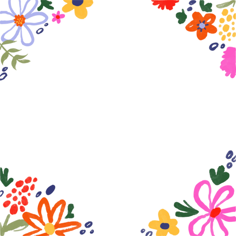Hand-Drawn Vibrant Floral Frame on Transparent Background - Download Free Stock Videos Pikwizard.com