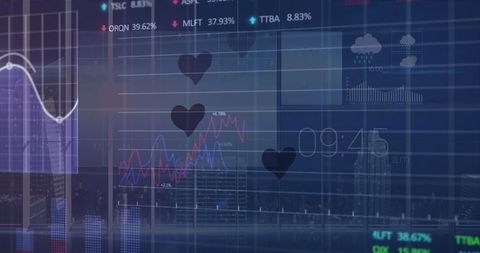 Finance and Technology Theme with Stock Market Data Overlay - Download Free Stock Images Pikwizard.com