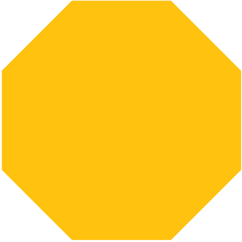 large yellow octagon on transparent background for design - Download Free Stock Videos Pikwizard.com