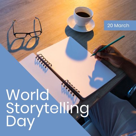 celebrating world storytelling day with inspirational writing - Download Free Stock Templates Pikwizard.com